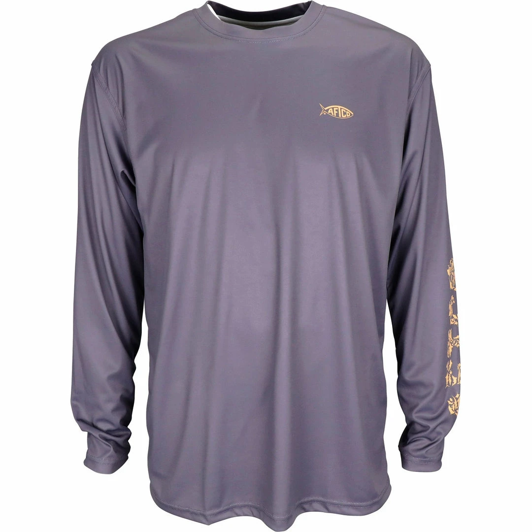 AFTCO Technical Jigfish Long Sleeve Shirt - Dark Plum Shirts