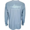AFTCO Technical T - Jigfish Long Sleeve Slate Blue Shirts