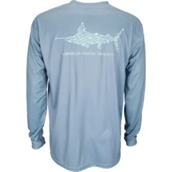 AFTCO Technical T - Jigfish Long Sleeve Slate Blue Shirts