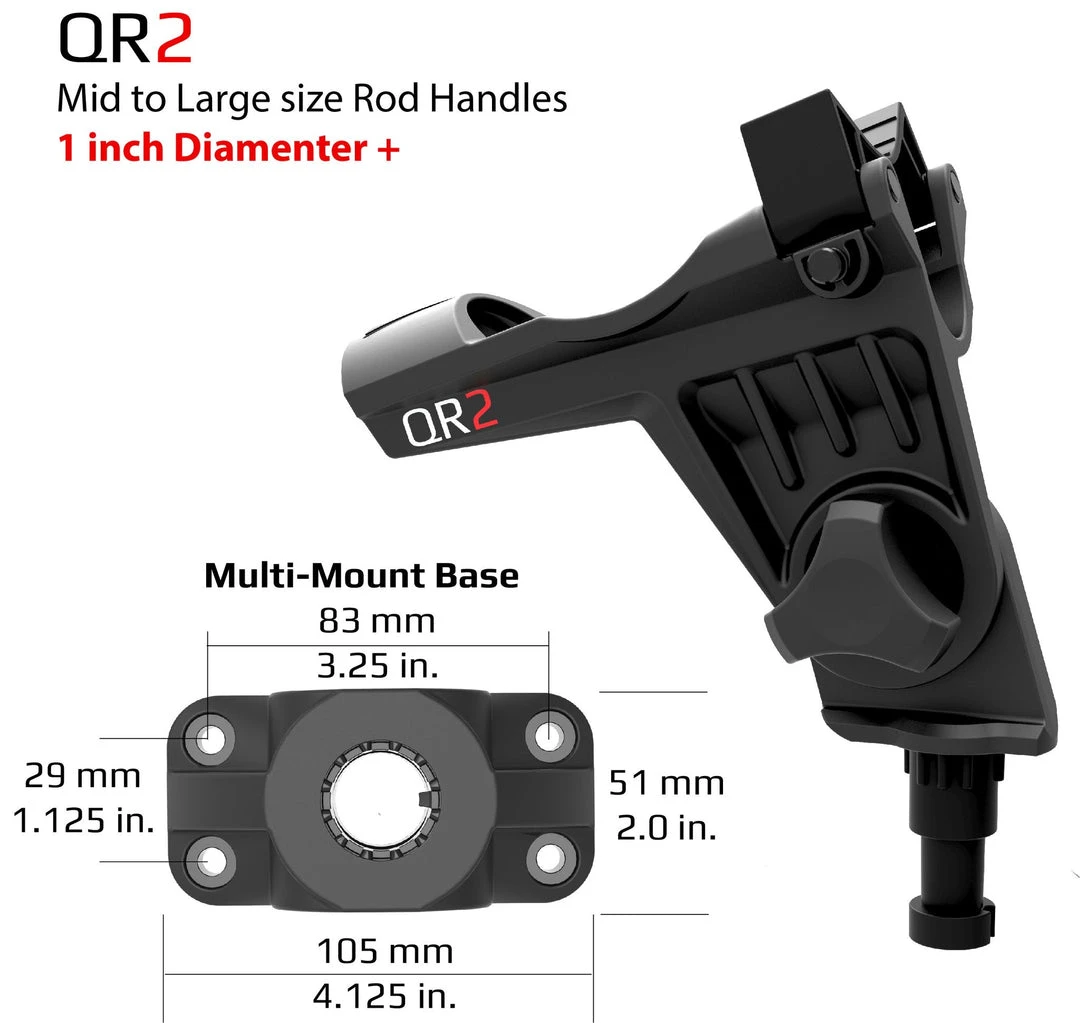 Rod Holders Stealth - QR-2 With Multi-Mount Bases